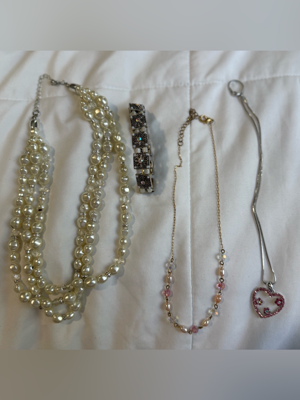 Necklaces 3 and 1 stretchy Bracelet